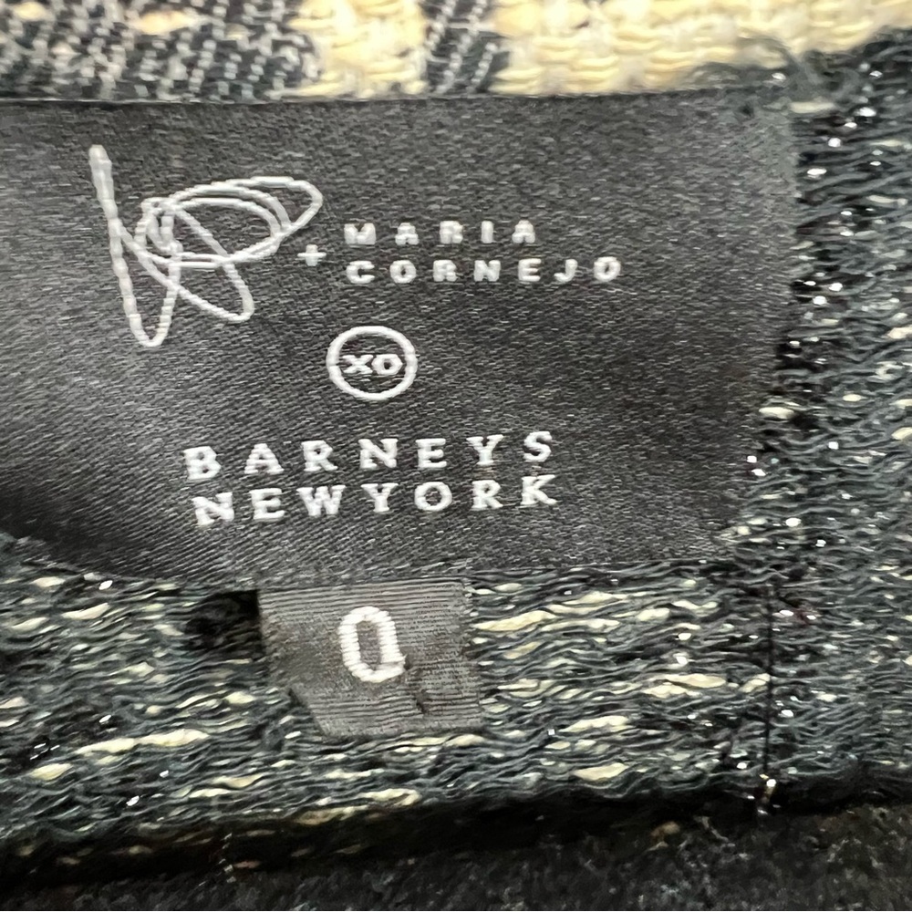 RARE MARIA CORNEJO FOR BARNEYS Cream and Black Aztec Print Long Line Cardigan, 0 - Picture 11 of 15